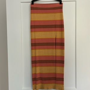 XS LSPACE vintage stripe maxi skirt